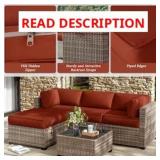 Kiminuk 7 piece rattan sofa cushion covers set