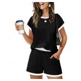 Size 2XL Wiholl Womens Short Sets Two Piece Short