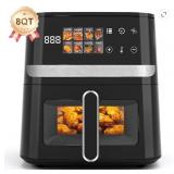 Bluebow 8QT Air Fryer, 8-in-1 Presets Electric Hot