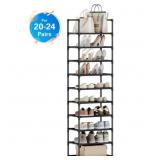 10-Tier Narrow Shoe Rack, Bug Hull Shoe Organizer
