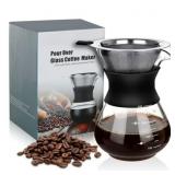 HEIHOX Pour over Coffee Maker Set 14 oz Pour over