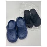 Lot of 2 Kids Shoes, Navy Blue Clogs Size 11.5 Lit