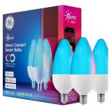 GE Cync Smart LED Light Bulbs, Color Changing Deco