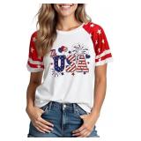 Size S-XLIEVO 4th of July Shirts Women:USA Color-B