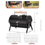 Walchoice Tabletop Charcoal Grill with Thermometer