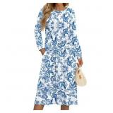 Size XL Fantaslook Long Sleeve Midi Dresses for Wo