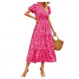 Size M-PRETTYGARDEN Summer Maxi Dress for Women Ca
