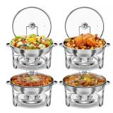 Bluebow 4 Pack Chafing Dish Buffet Set, 5QT Stainl