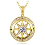 Mkhhy Compass Necklace for Women Jewelry For Her W