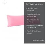 Flxxie 100% Brushed Microfiber Body Pillow Cover,