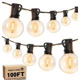 100FT LED Outdoor String Lights Patio Light with 5