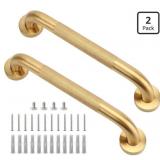 Shower Grab Bar, 2 Pack 12 Inch Gold Bathroom Grab