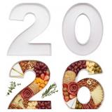 12" Fillable Cardboard Numbers 2026 Charcuterie, G