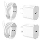 Charger, 2 Pack 30W PD Adapter wall Fast Charger w
