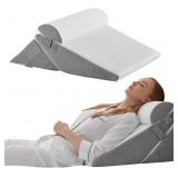 Bedluxe Wedge Pillow Headboard, 3PCS Orthopedic Be