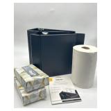 Lot of Office Supplies Including 2 PCs Binders, Fe