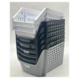 Lot of 9 Skywin Small Stackable Storage Bins Toy O