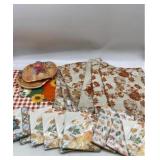 Large Lot of Fall Themed Items Including Tapestry