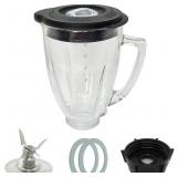 6 Cup Blender Glass Jar Replacement Parts with Bla