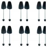 6 Pairs Plastic Shoe Trees for Men (Black)