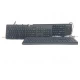 Lot of 3 variety Used Computer keyboard, HP, Dell,
