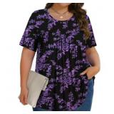 Fantaslook Womens Plus Size Tops Tunic Short Sleev