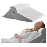 Bedluxe Wedge Pillow Headboard, 3PCS Orthopedic Pi
