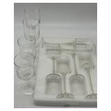 Lot of 10 Stemmed Wine Glasses