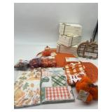 Large Lot of Fall Kitchen Decor Including Faux Pum