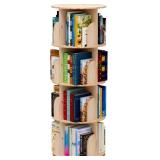 Rotating Bookshelf Tower, 4 Tiers 360 Spinning Boo