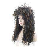 WildCos Long Curly 80s Mullet Wigs Punk Heavy Meta