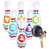 JOYIN Giant Inflatable Bowling Set for Kids and Ad