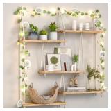 FKS LIFE Hanging Shelves for Wall, Macrame Hanging