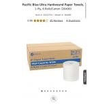 Pacific Blue Ultra Hardwound Paper Towels, 1-Ply,