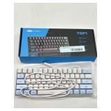 Magegee TS91 LED Light Up Keyboard, White & Blue,