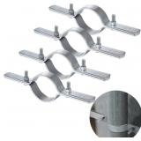 4 Pcs 3 Inch Pipe Riser Clamps Vertical Hanger Sup