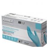AMMEX Exam Blue Nitrile Gloves APFN   Black Box Sa