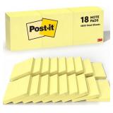 Post-it Notes, 3 x 3 in, The Iconic Canary Yellow