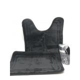Lots of 2 bath rugs Black set