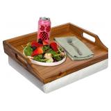 ROSSIE HOME Wood Lap Tray   Natural Acacia, Fits 1