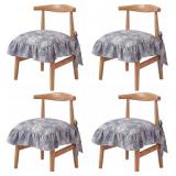 4 Pcs Ruffle Chair Cushions Cover 17.5
