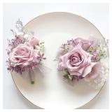 Light Purple Wrist Corsage Wristlet Band Bracelet