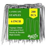 AAGUT 200 Pack 6 Inch Garden Stakes Galvanized Lan