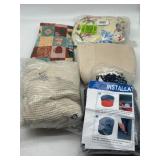 Large Lot of Useful Home Items Including Chair Cov