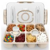 Dishwasher Safe Snackle Box Container, Snack Divid
