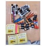 Post it notes, batteries and more