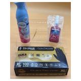 XL gloves, thread locker, febreeze