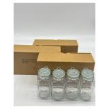 Lot of 3 Sets of Assortment of Glass Spice Jars, 6