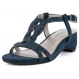 Size 10 LONDON FOG Womens Macey Demi-Wedge Dress S