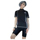 Size Large BaronHong Women Zip Up Chest Binder Qui